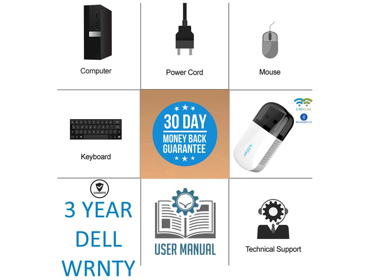 Dell Optiplex 3070 Mini-Tower Computer, Intel Core i3-9100 Upto 4.2GHz, 16GB RAM, 512GB M.2 NVMe SSD, Wi-Fi, BT, DisplayPort, HDMI, VGA, DVD-RW - Windows 10 Pro