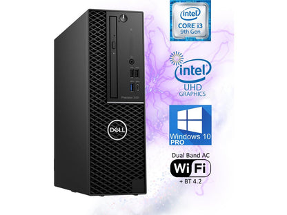 Dell Precision 3431 SFF Desktop Computer - Intel i3-9100 4.2GHz, UHD Graphics 630 4K, 16GB RAM, 1TB NVMe SSD, DVD-RW, DisplayPort, HDMI, USB Type-C, AC Wi-Fi, Bluetooth - Windows 10 Pro