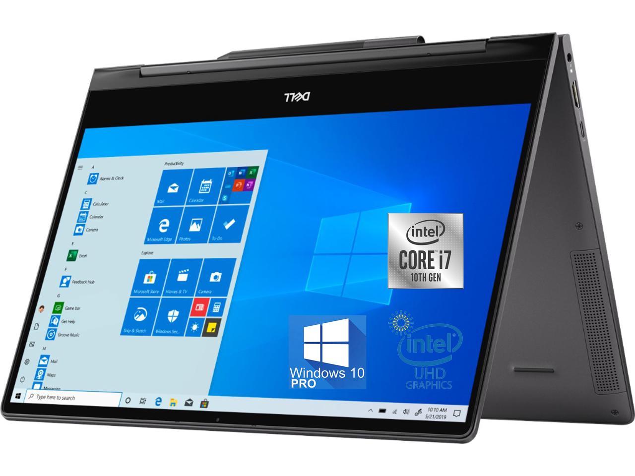 Dell Inspiron 13.3" 7000 2-in-1 4K Ultra HD Touch-Screen Laptop, Intel i7-10510U, 720p HD Webcam, 16GB Ram 2TB NVMe SSD, HDMI, AC Wi-Fi, Bluetooth, Fingerprint Reader - Windows 10 Pro