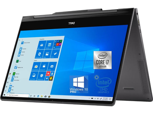 Dell Inspiron 13.3" 7000 2-in-1 4K Ultra HD Touch-Screen Laptop, Intel i7-10510U, 720p HD Webcam, 16GB Ram 215GB NVMe SSD, HDMI, AC Wi-Fi, Bluetooth, Fingerprint Reader - Windows 10 Pro