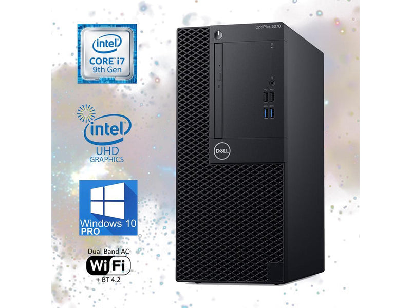 Dell Optiplex 3070 Mini-Tower Computer, Intel Core i7-9700 Upto 4.70GHz, 32GB RAM, 1TB M.2 NVMe SSD, Wi-Fi, Bluetooth, DisplayPort, HDMI, DVD-RW - Windows 10 Pro