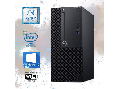 Dell Optiplex 3070 Mini-Tower Computer, Intel Core i7-9700 Upto 4.70GHz, 32GB RAM, 256GB M.2 NVMe SSD, Wi-Fi, Bluetooth, DisplayPort, HDMI, DVD-RW - Windows 10 Pro