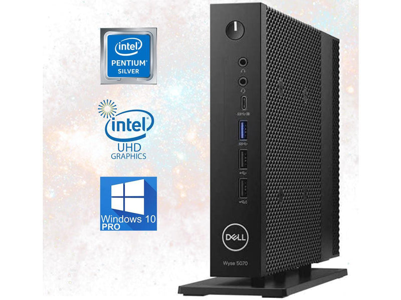 Dell 5070 USFF, Quad Core Pentium Silver upto 2.80GHz, 16GB DDR4, 1TB M.2 SSD, USB 3.1, WiFi, Bluetooth, 4K UHD 3-Monitor Support, Display Port, HDMI, Windows 10 Pro