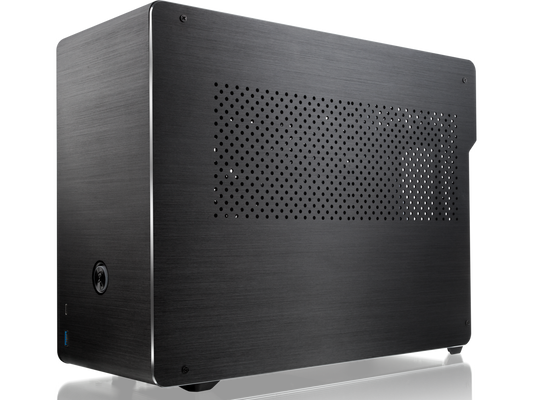 RAIJINTEK OPHION EVO ALS, a SFF case (mini-ITX) with Solid Alu. panel, is designed to fulfill a smallest case built with max. possibility high-end and gaming components.