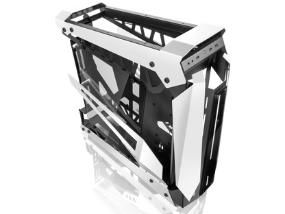RAIJINTEK NYX PRO - White, a Open Frame Alu. Case (EE-B M/B), 4mm Tempered Glass, Flip Open Top Panel & Front Panel, max. 496mm VGA Card, max. 2.5"SSD×4, max. 12025 Fanx6, PCI Express Gen3 Riser Card