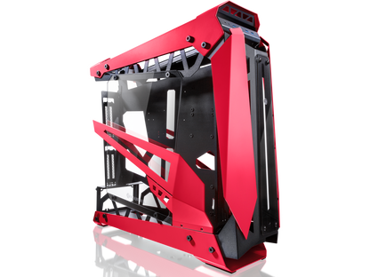 RAIJINTEK NYX PRO - Red, a Open Frame Alu. case (EE-B M/B), 4mm Tempered Glass, Flip Open Top Panel & Front Panel, max. 496mm VGA Card, max. 2.5"SSD×4, max. 12025 Fanx6, PCI Express Gen3.0 Riser Card