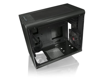 RAIJINTEK STYX BLACK, Alu Micro-ATX Case - Compatible With Regular ATX Power Supply, Max. 280mm VGA Card, 180mm CPU Cooler, Max. 240mm Radiator Cooling On Top, with A Drive Bay For Slim DVD On Side