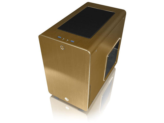 RAIJINTEK STYX GOLD, Alu Micro-ATX Case, Compatible With Regular ATX Power Supply, Max. 280mm VGA Card, 180mm CPU Cooler, Max. 240mm Radiator Cooling On Top With A Drive Bay For Slim DVD On Side