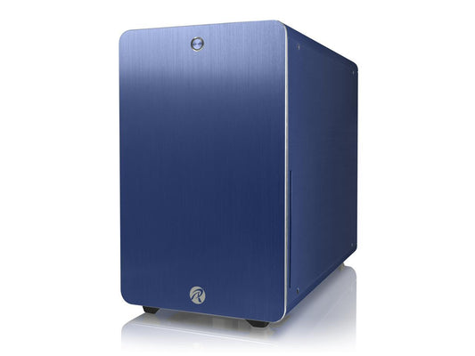 RAIJINTEK STYX Classic, an Alu Micro-ATX case, Compatible with regular ATX Power Supply, Max. 280mm VGA Card, 180mm CPU Cooler, 240mm Radiator Cooling On Top, a Drive Bay For Slim DVD On Side - Blue