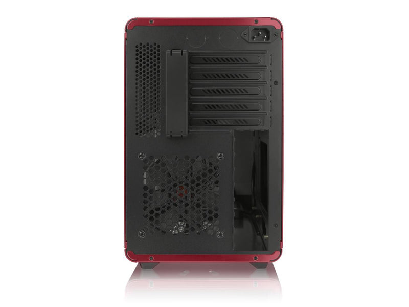 RAIJINTEK STYX Classic, an Alu Micro-ATX case, Compatible with regular ATX Power Supply, Max. 280mm VGA Card, 180mm CPU Cooler, 240mm Radiator Cooling On Top, a Drive Bay For Slim DVD On Side - Red