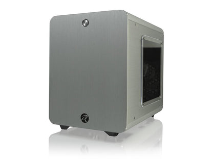 RAIJINTEK METIS PLUS SILVER, a Alu. M-ITX Case, is with one 12025 LED fan at rear, USB 3.0* 2, Ventilate holes at top, Compatible with Standard ATX PSU, 170mm VGA Card length, 160mm CPU Cooler height.