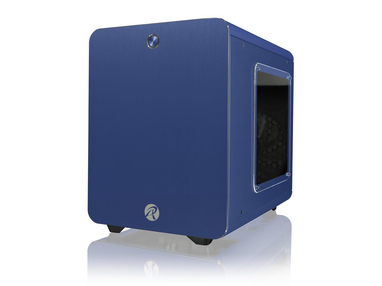 RAIJINTEK METIS PLUS BLUE, a Alu. M-ITX Case, is with one 12025 LED fan at rear, USB 3.0* 2, Ventilate holes at top, Compatible with Standard ATX PSU, 170mm VGA Card length, 160mm CPU Cooler height.