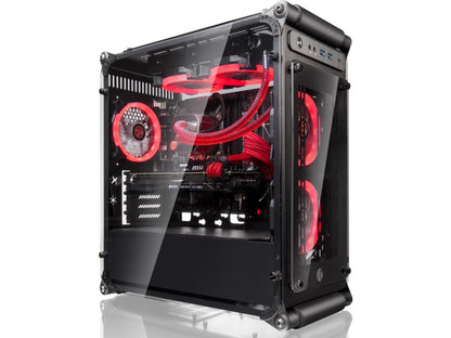 COEUS ELITE Micro-ATX Gaming Case with Tempered Glass and 1* 12025LED Fan