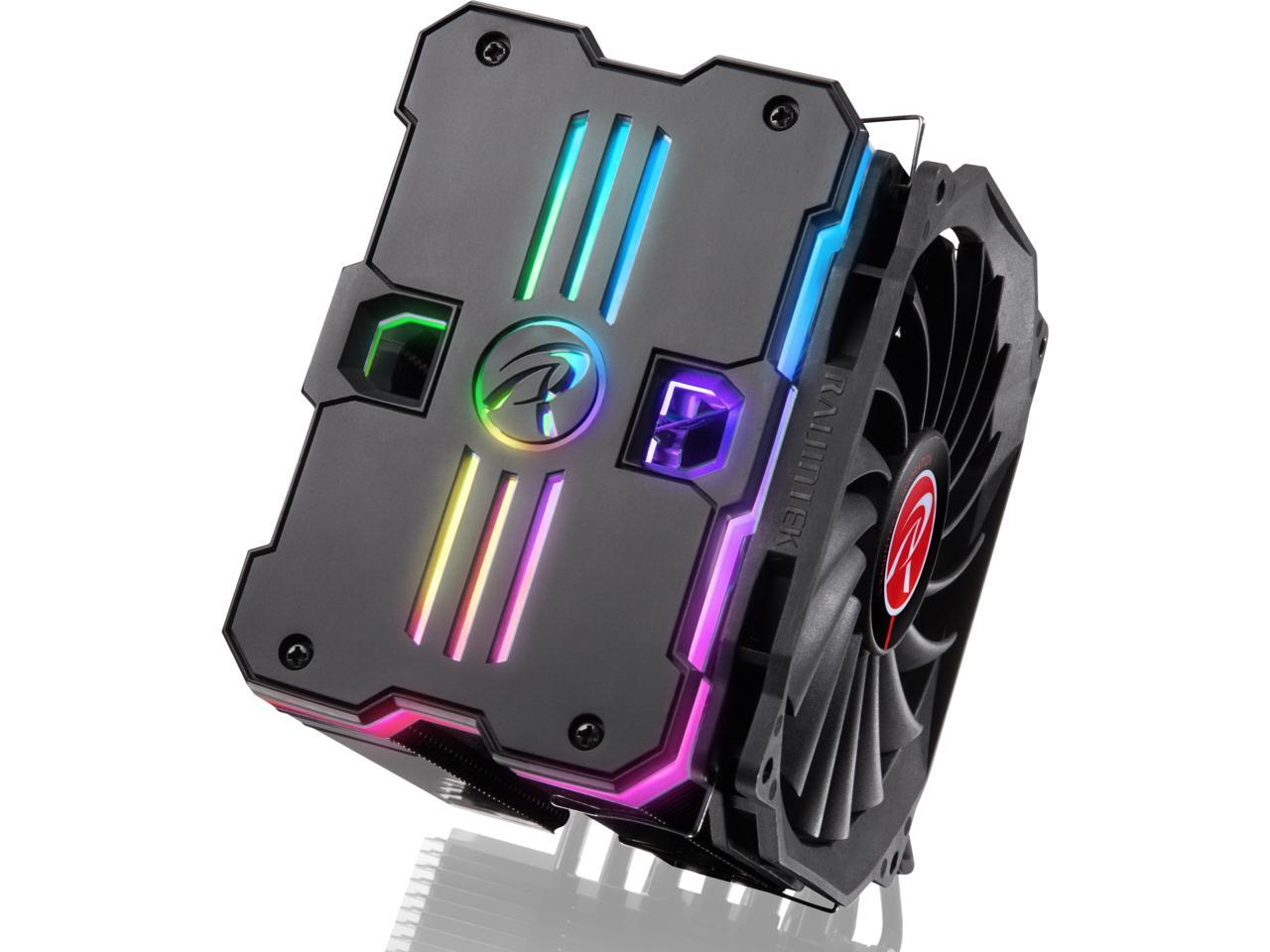 MYA RBW, CPU cooler with Addressable LED panel, 6*6mm heat-pipe, 12013 PWM fan, Innovation Fin Design for Max. Efficiency and Heat Dissipation, and multiple mounting kits, MYA RBW is your best choice