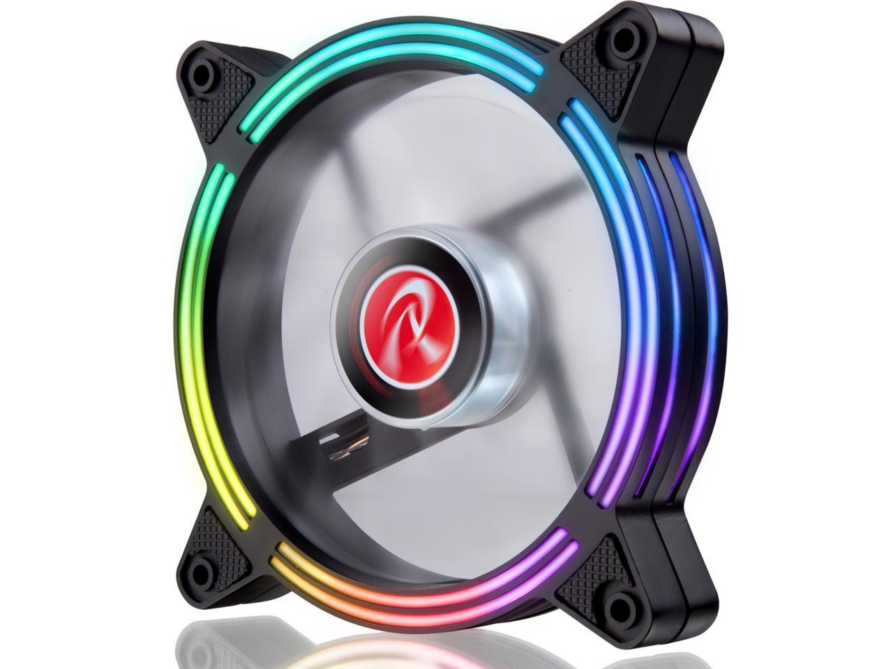 SKLERA 12 RBW ADD -2 pack, Addressable RGB, 12025 PWM fan, with 8 port Addressable LED hub, Remote controller & Connecting M/B cable, compatible with ASUS/MSI 5V ADD header, brings visible color