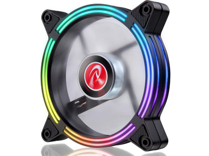 SKLERA 12 RBW ADD -3 pack, Addressable RGB, 12025 PWM fan, with 8port control hub, Remote controller & Connecting MB cable, compatible with ASUS/MSI 5V ADD header, brings visible color and brightness
