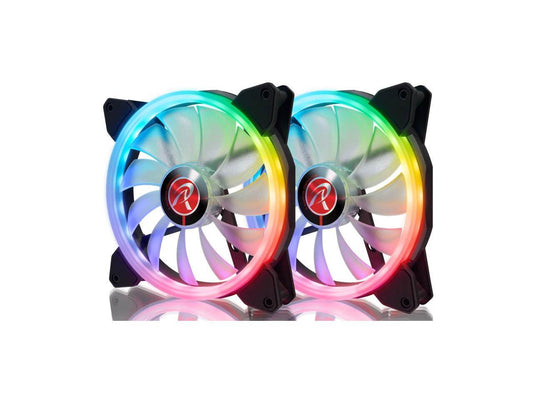 IRIS 14 RBW ADD -2 pack, 14025 Addressable RGB PWM fan, with 8 port Addressable LED hub, Remote controller & Connecting M/B cable, compatible with ASUS/MSI 5V ADD header