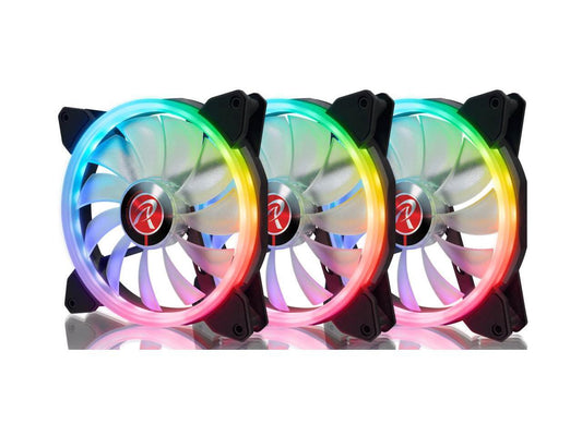 IRIS 14 RBW ADD-3, Addressable RGB - 3pack, 14025 PWM fan, with 8port control hub, Remote controller & Connecting M/B cable, compatible with ASUS/MSI 5V ADD header