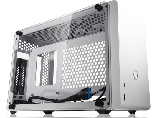 RAIJINTEK OPHION WHITE, a SFF case (Mini-ITX), is designed to fulfill a smallest case built with max. possibility high-end, gaming and standard components.