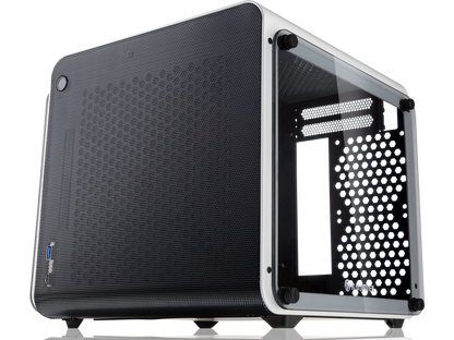 METIS EVO WHITE TGS, an Alu. ITX case with tempered glass, is designed to fulfill the smallest case built with ultra high air flow to solve all thermal issue of SFF chassis, 200mm fan option at front.