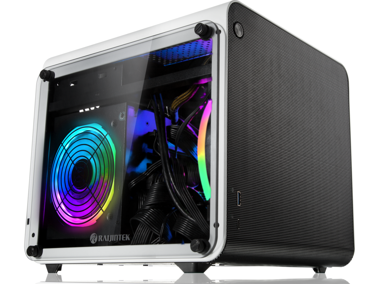 METIS EVO RED TGS, an Alu. ITX case with tempered glass, is designed to fulfill the smallest case built with ultra high air flow to solve all thermal issue of SFF chassis, 200mm fan option at front.