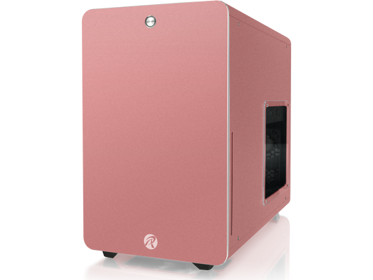 RAIJINTEK STYX PINK, a Alu Micro-ATX Case - Compatible With Regular ATX Power Supply, Max. 280mm VGA Card, 180mm CPU Cooler, Max. 240mm Radiator Cooling On Top, with a Drive Bay For Slim DVD On Side.