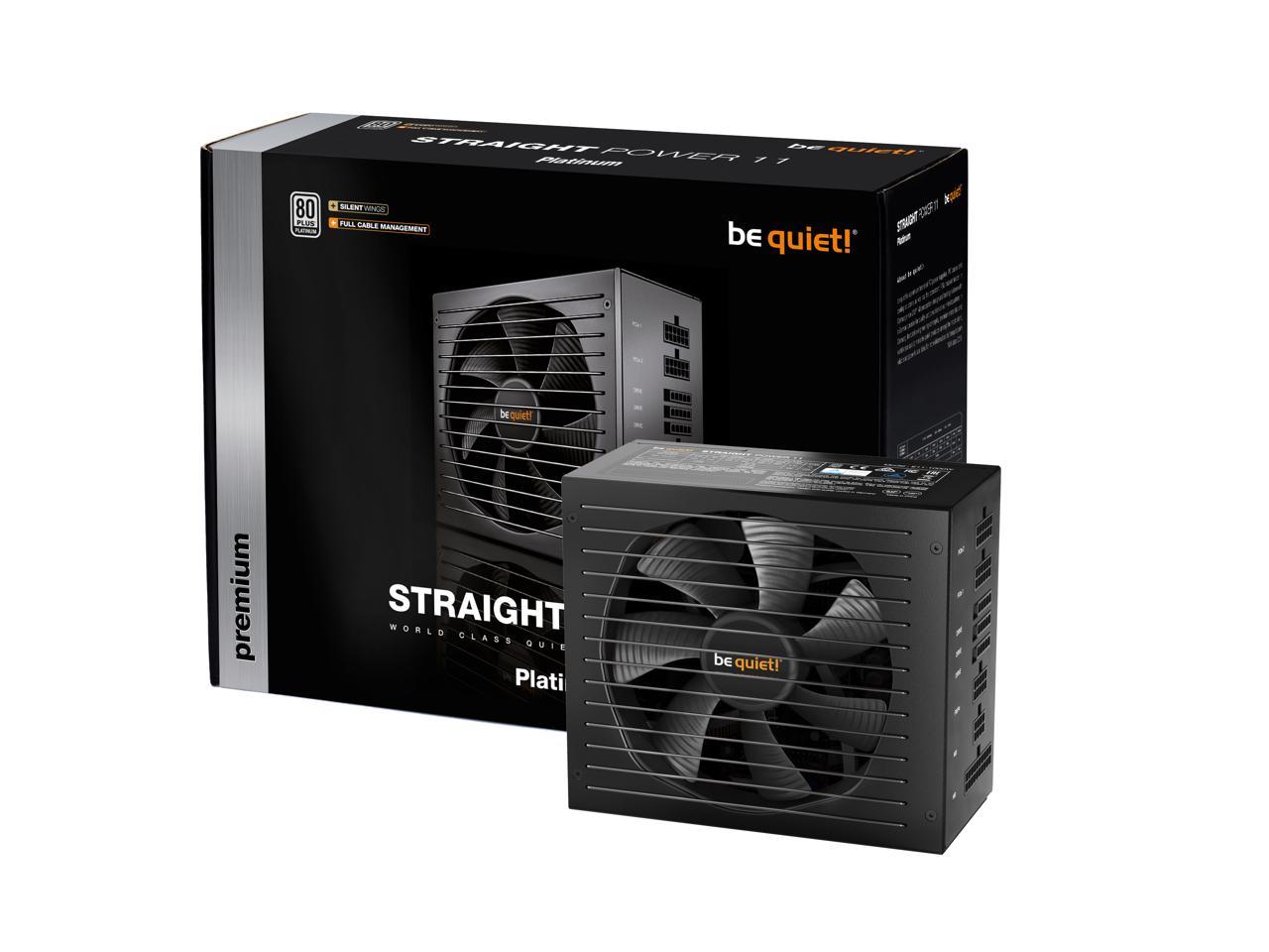 be quiet! Straight Power 11 750W Platinum, 80 PLUS Platinum efficiency, power supply, ATX, fully modular, virtually inaudible Silent Wings 3 135mm fan
