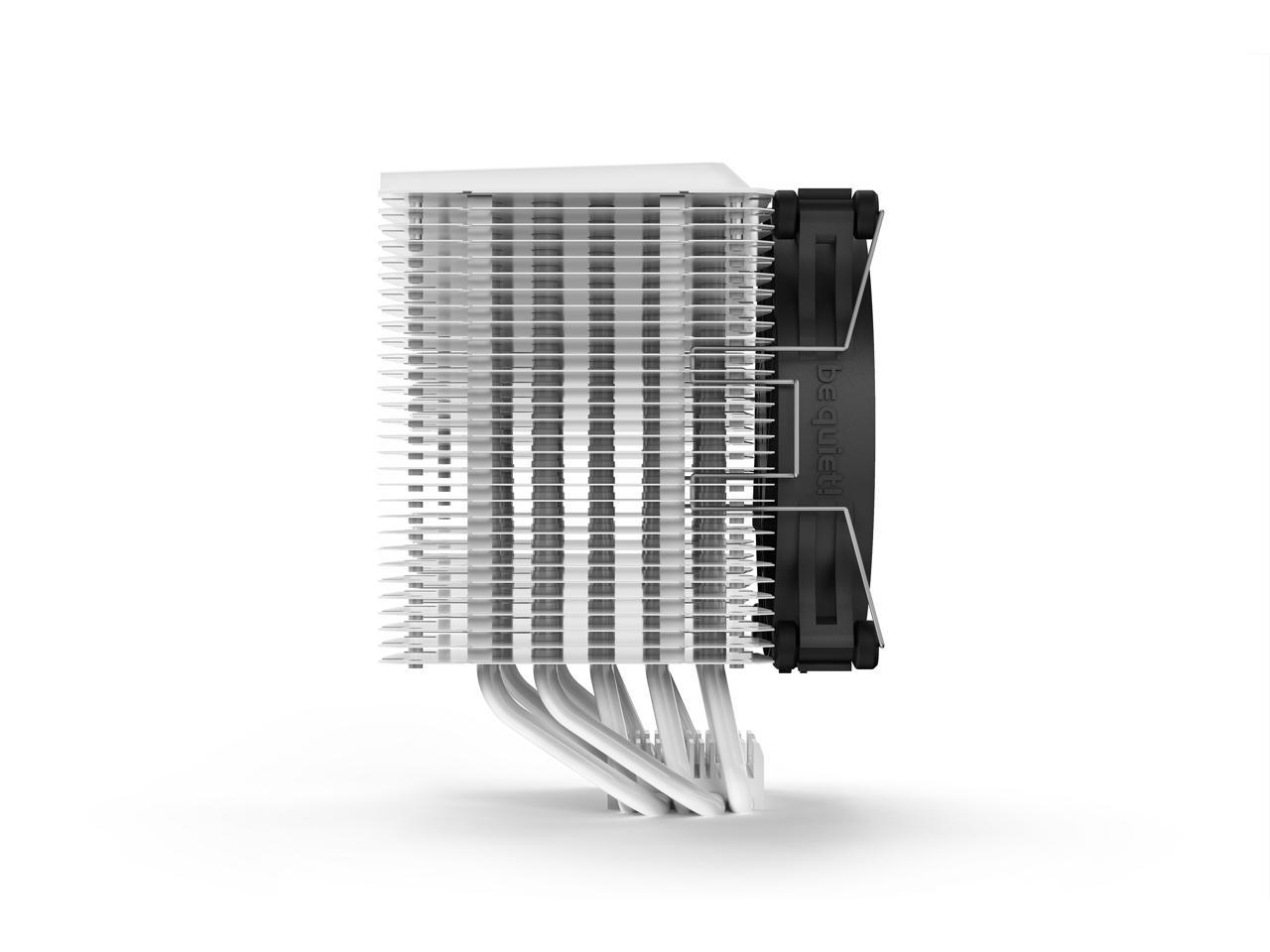 be quiet! Shadow Rock 3 White, CPU cooler, 190W TDP, decoupled silent Shadow Wings 2 120mm PWM high-speed fan, asymmetrical construction avoids blocking memory slots