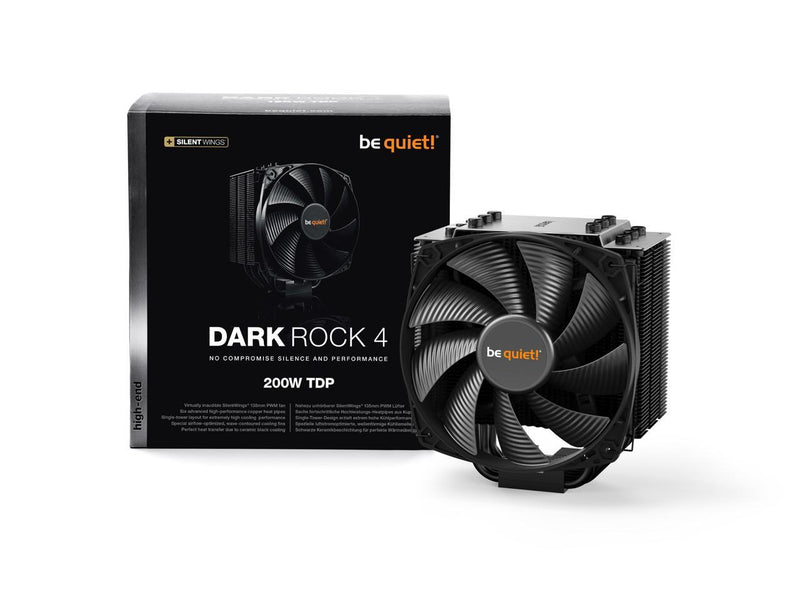 be quiet! Dark Rock 4 CPU Cooler with Silent Wings, 200W TDP, High Performance - Silent Wings 135mm PWM