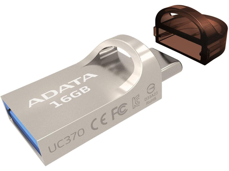 ADATA UC370 64 GB USB3.1 USB-C and USB-A On-The-GO Flash Drive (AUC370-64G-RGD)