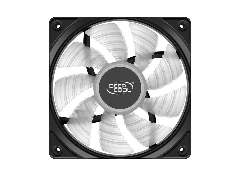 DEEPCOOL RF120 Single Color LED Fan (RF120B) - 120mm 9-Blade Blue LED Cooling Fan with 3-pin/LP4 Power Connector