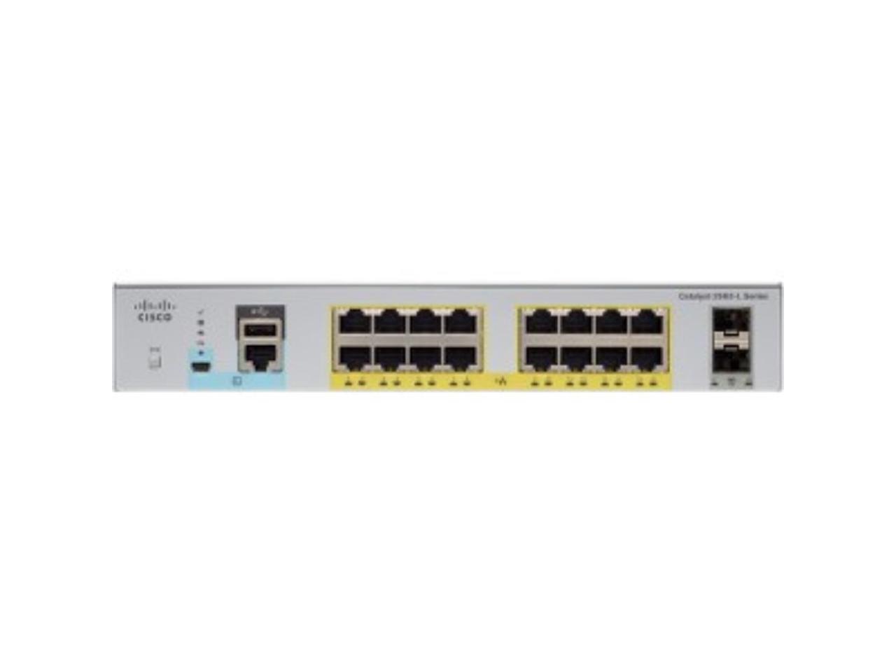 Cisco Catalyst WS-C2960L-16PS-LL Ethernet Switch - 16 Ports - Manageable - 2 x Expansion Slots - 10/100/1000Base-T, 1000Base-X - Uplink Port - Modular - 16 x Network, 2 x Uplink - Twisted Pair, Optica