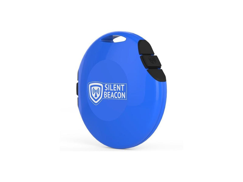 Silent Beacon Panic Button Safety Device: App-Enabled Bluetooth GPS Location Tracker & 2-Way Phone Calls, Speaker & Microphone, Custom Alerts, Rechargeable USB, Key Finder Wearable - NO fees