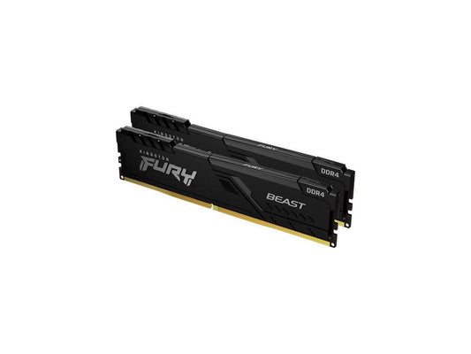 Kingston Fury Beast 16GB (2 x 8GB) 288-Pin PC RAM DDR4 3200 (PC4 25600) Memory (Desktop Memory) Model KF432C16BBK2/16