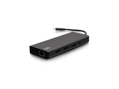 C2G 4K USB C Dual Monitor Dock with Power HDMI Ethernet USB 3.5mm & 60W C2G54487
