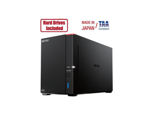 Buffalo LinkStation SoHo 720DB 16TB Hard Drives Included Private Cloud (2 x 8TB, 2 Bay)