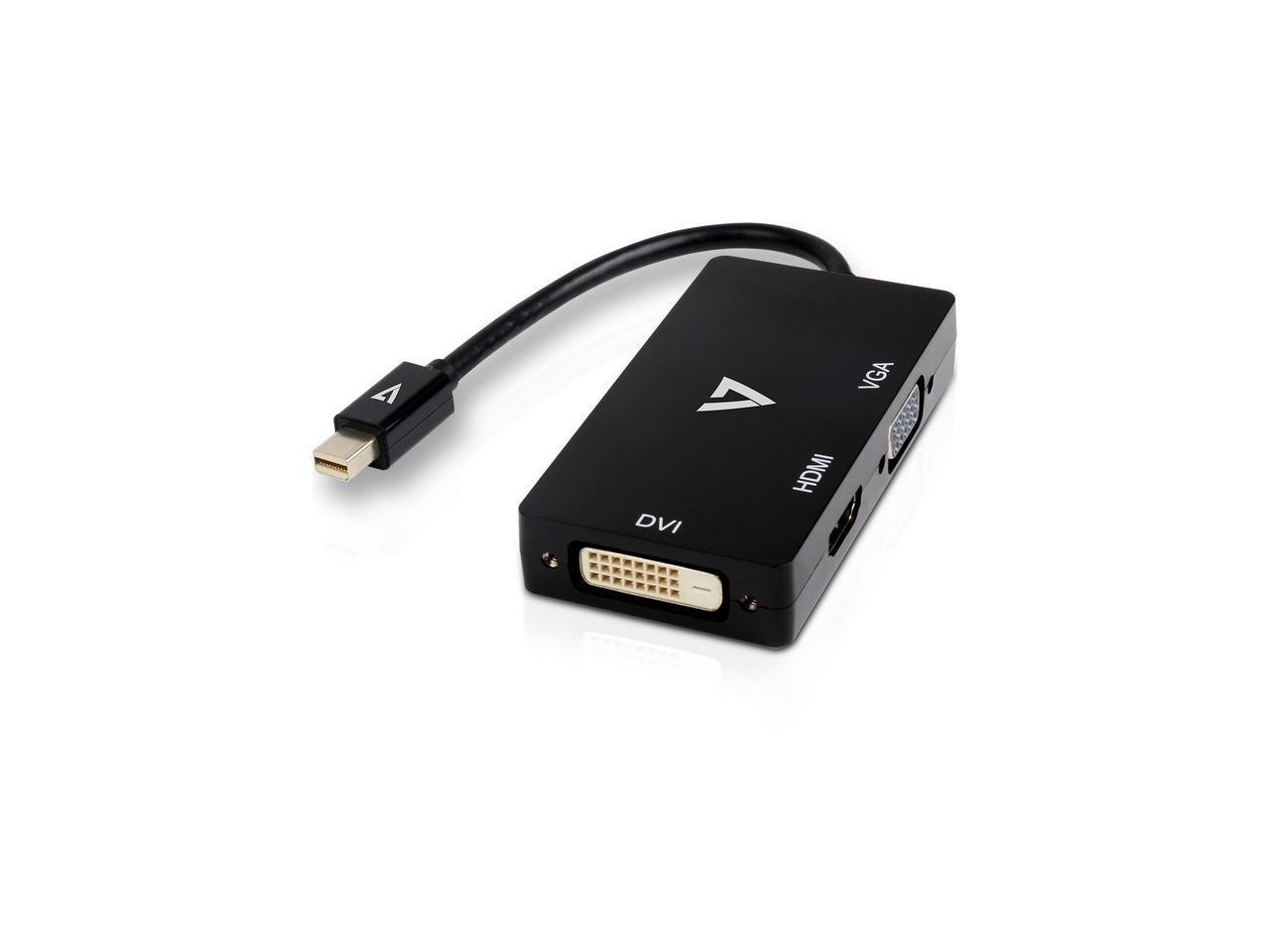 V7-CABLES V7MDP-VGADVIHDMI-1E 0.3FT BLACK MINI DP TO VGA M/F