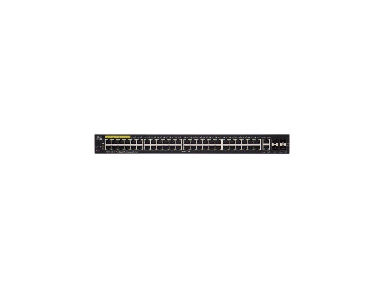 Cisco Sg350-52P 52-Port Gigabit Poe Managed Switch