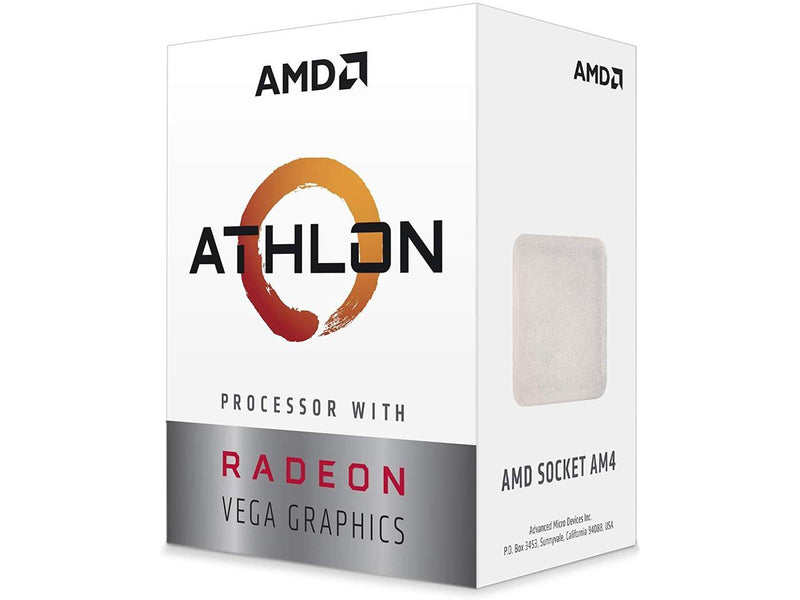 AMD Athlon 3000G 3.5GHz Dual-Core Unlocked OC AM4 Processor with Vega 3 Graphics