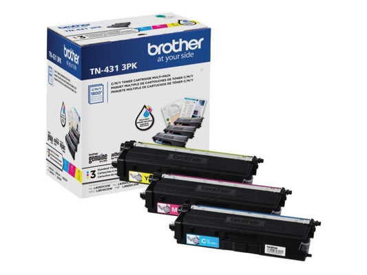 Brother International - TN4313PK - Brother TN-431 Toner Cartridge - Cyan, Magenta, Yellow - Laser - Standard Yield -