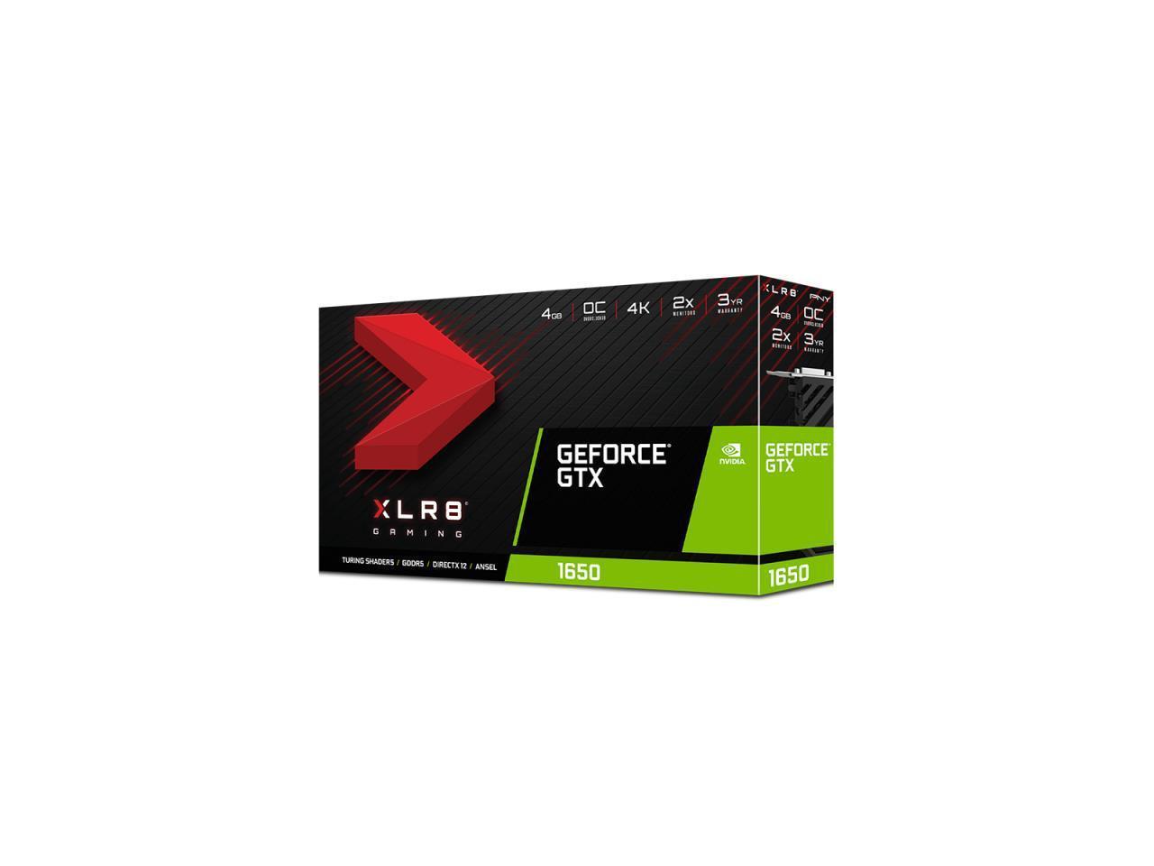 PNY GeForce GTX 1650 4GB XLR8 Gaming Overclocked Edition Graphics Card