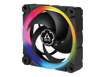 ARCTIC BioniX P120 A-RGB (Bundle 3 pc, incl. A-RGB Controller) - 120 mm Pressure-Optimised Fan with A-RGB, PWM, Cooler, Fluid Dynamic Bearing, 400-2300 RPM - Black
