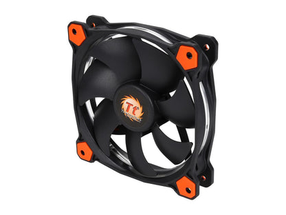 Thermaltake CL-F038-PL12OR-A Riing 12 Series High Static Pressure 120mm Circular Orange LED Ring Case/Radiator Fan