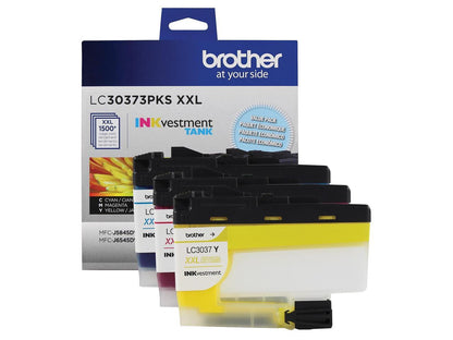 Brother LC30373PKS INKvestment Tank Super High Yield 3 Pack of Color Ink (C/M/Y) Cyan/Magenta/Yellow