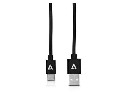 V7-CABLES V7U2AC-2M-BLK-1E 6.6FT BLK USB2 A TO USB-C CABLE