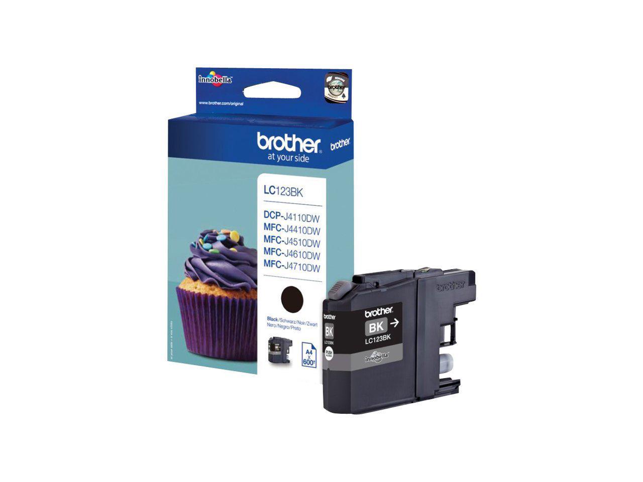 Brother LC-123BK Ink cartridge black, 600 pages, 9ml