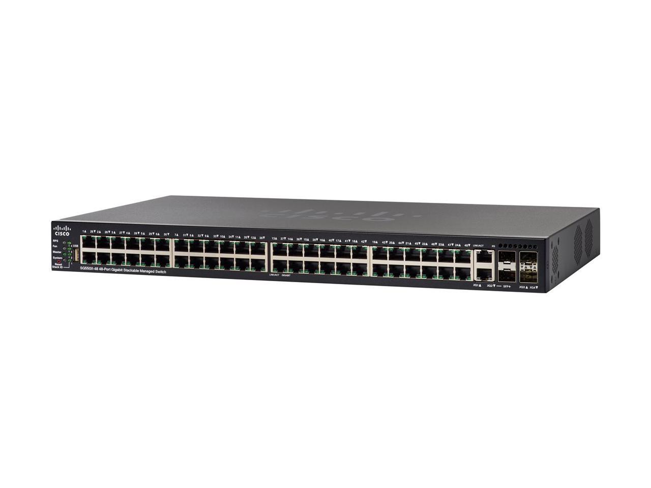 Cisco 550X Series SG550X-48 - Switch - L3 - Managed - 48 x 10/100/1000 + 2 x combo 10 Gigabit SFP+ + 2 x 10 Gigabit SFP+