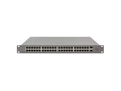 Cisco Meraki Go GS110-48 - Switch - Managed - 48 x 10/100/1000 + 2 x SFP (mini-GBIC) (uplink) - desktop, rack-mountable