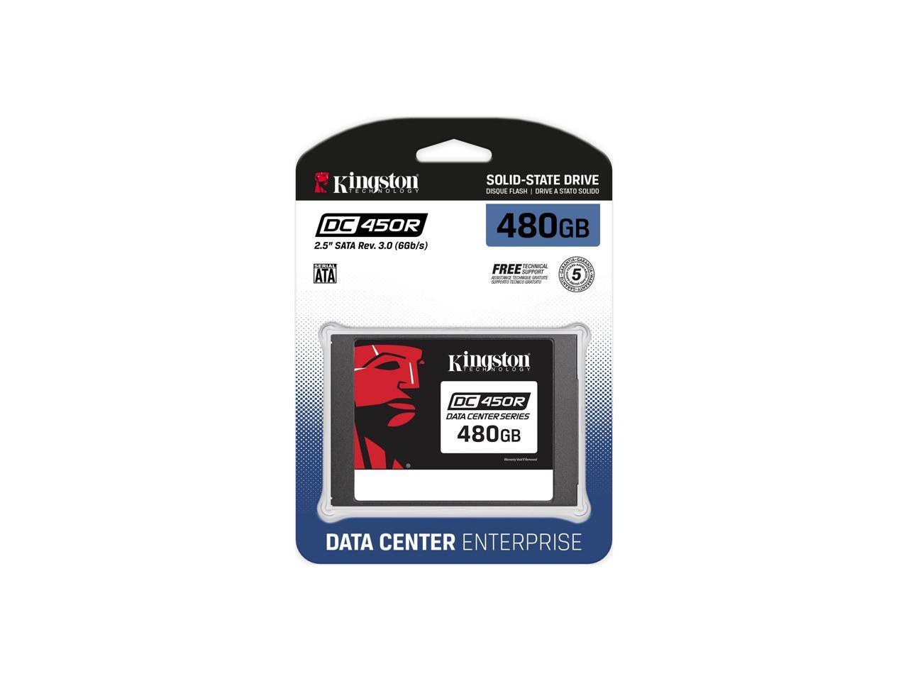 Kingston - SEDC450R/480G - Kingston DC450R 480 GB Solid State Drive - 2.5 Internal - SATA (SATA/600) - Read Intensive -