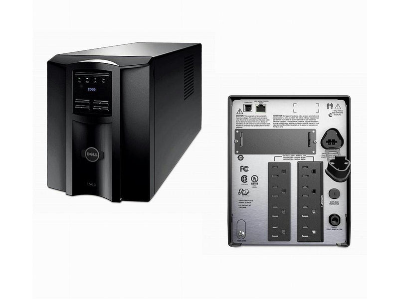 Dell DLT1500 Smart UPS - 1000 Watts - AC 120V - USB - Black